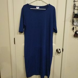 LuLaRoe Julia 2XL Solid Royal Blue